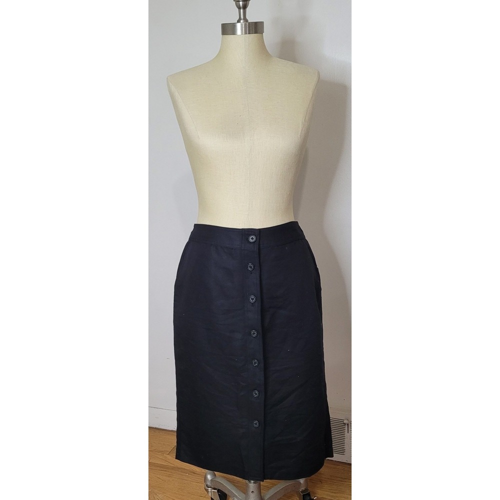 *NWT* Ralph Lauren Sz 2 Linen Blend Pencil Skirt Minimalist Quiet Luxury Preppy